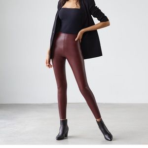 Commando faux leather legging in oxblood NWT
